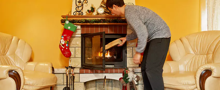Rusted Metal Fireplace Restoration in Olive Branch, Mississippi